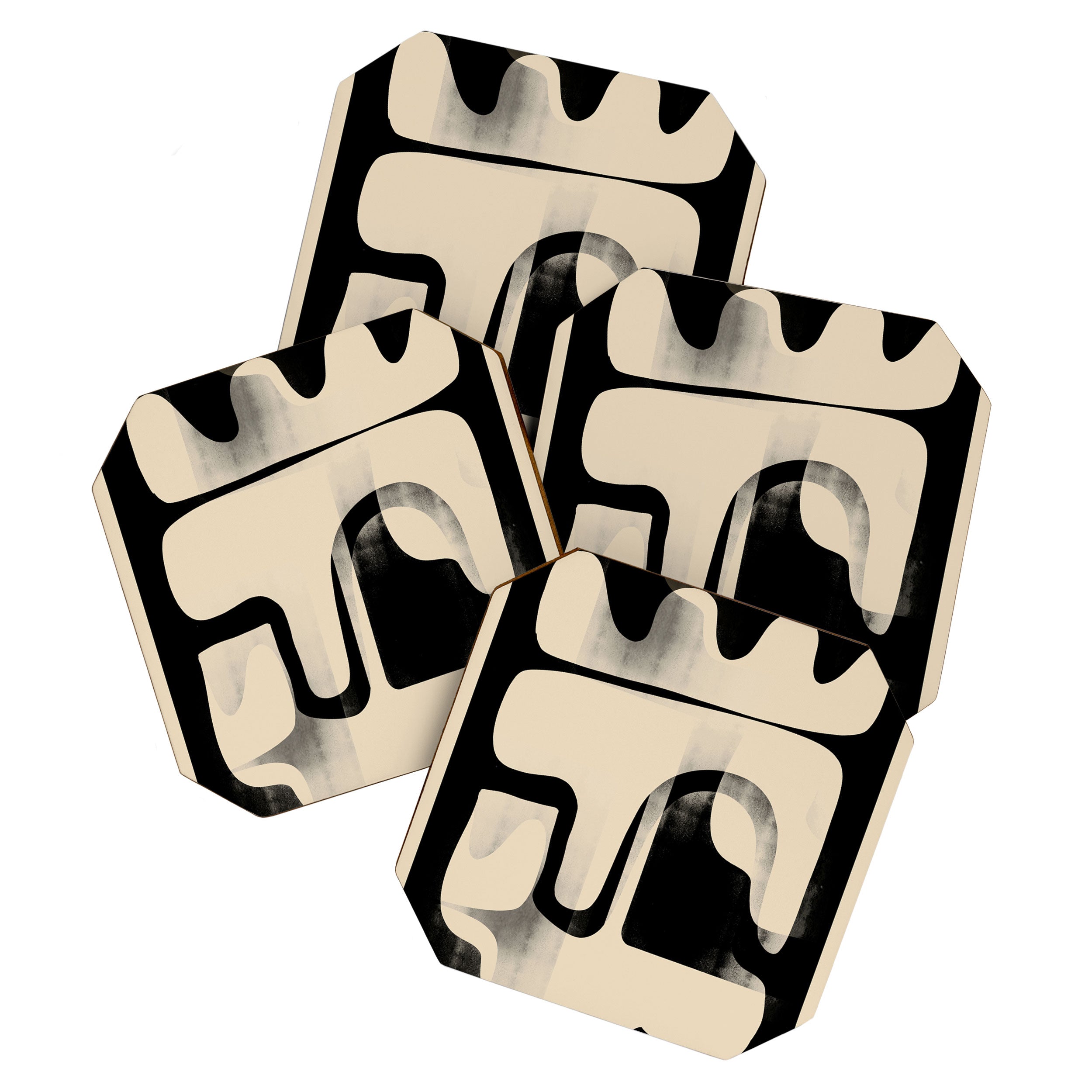 Modern Abstract Shapes 98 Coaster Gallery Image 1