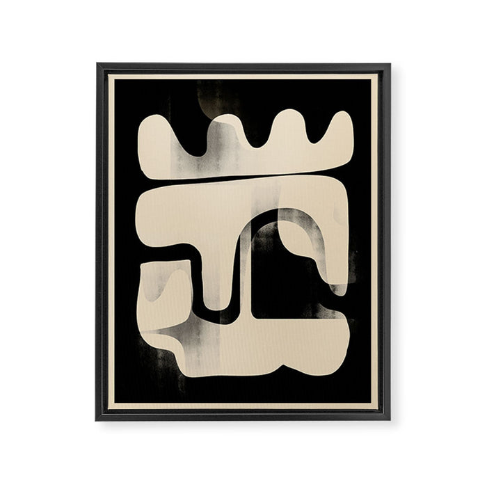 Modern Abstract Shapes 98 Framed Canvas Print Gallery Image 1