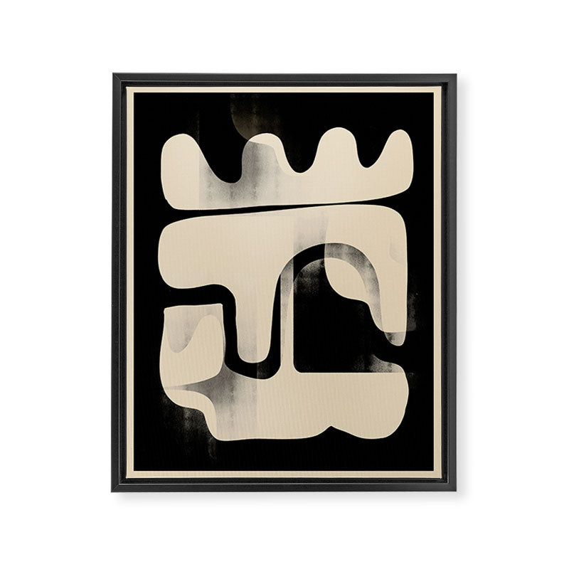 Modern Abstract Shapes 98 Framed Canvas Print Gallery Image 6
