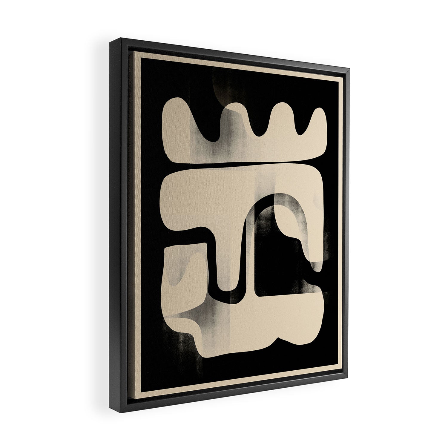 Modern Abstract Shapes 98 Framed Canvas Print Gallery Image 2