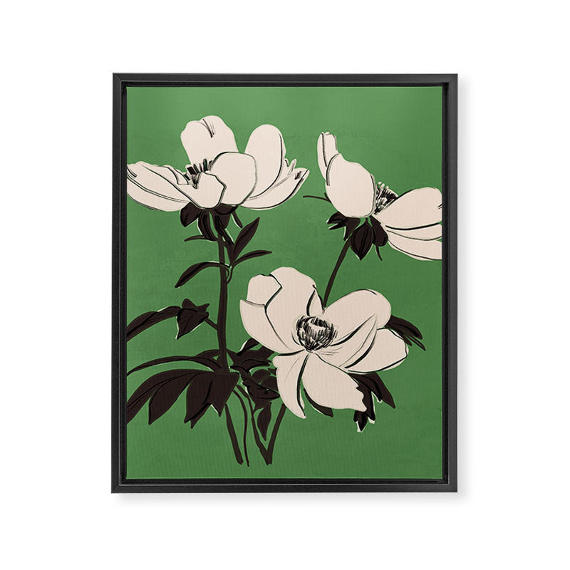 Modern Art Flowers 19 Framed Canvas Print Gallery Image 8