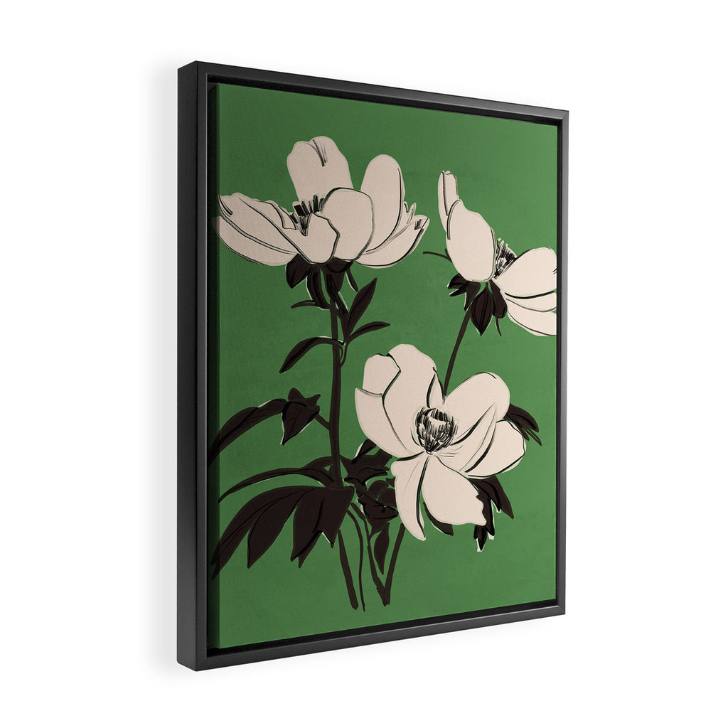 Modern Art Flowers 19 Framed Canvas Print Gallery Image 2