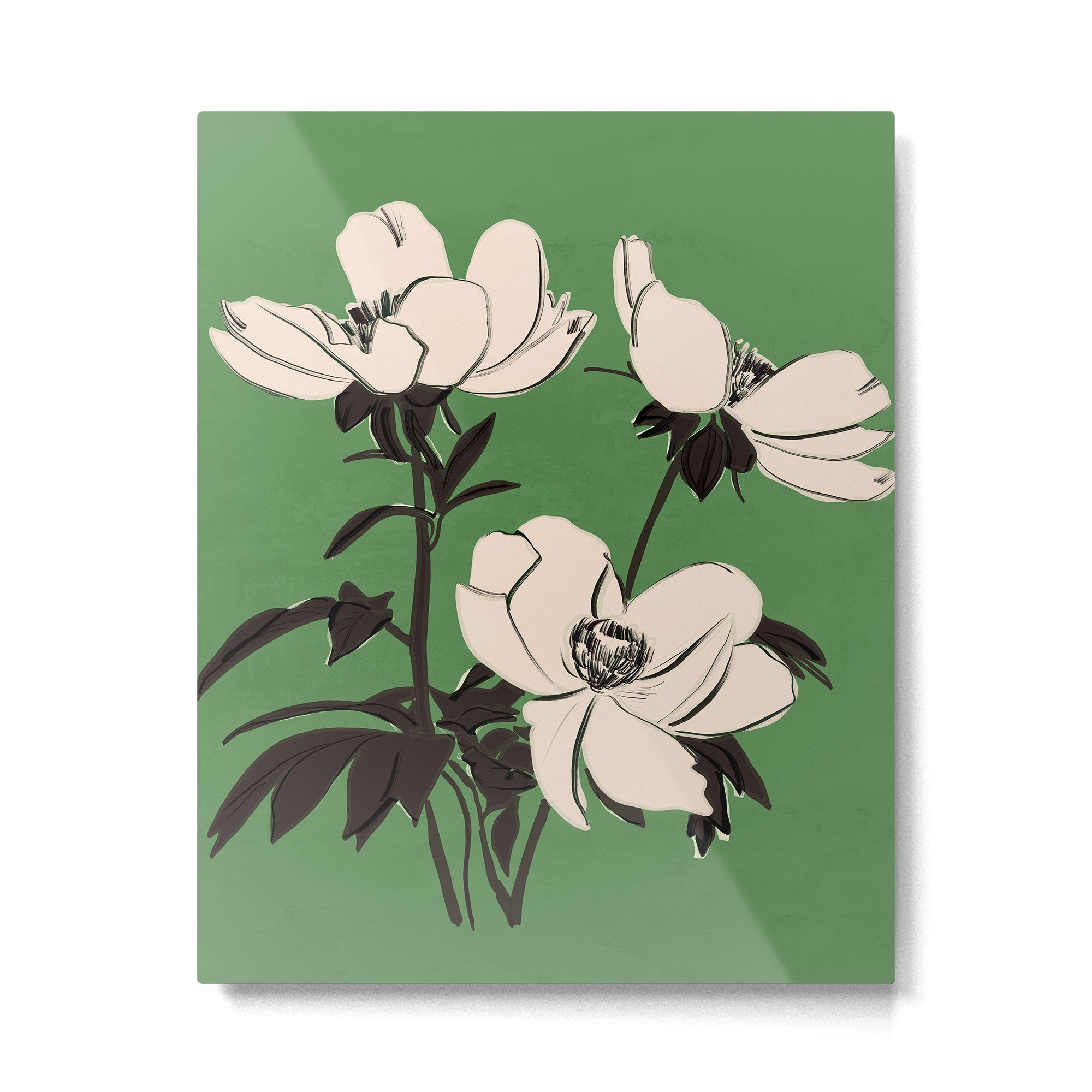 Modern Art Flowers 19 Metal Print Gallery Image 6