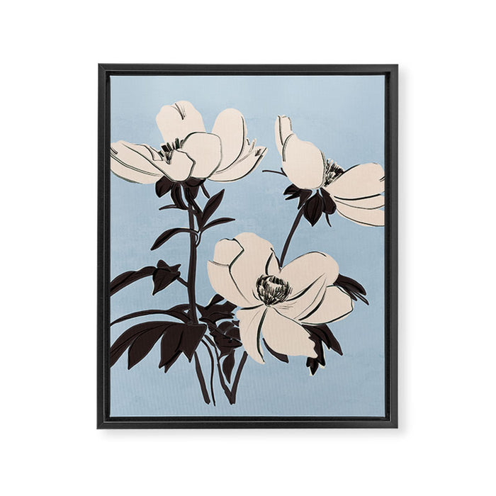 Modern Art Flowers 7 Framed Canvas Print Gallery Image 1