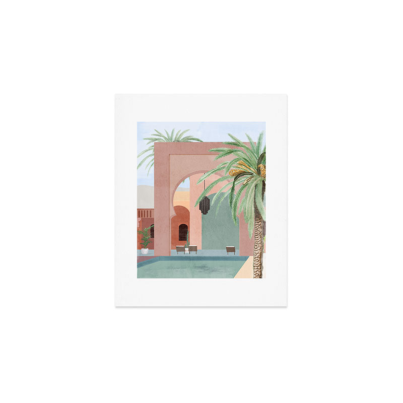 Moroccan Pool Art Print Gallery Image 1