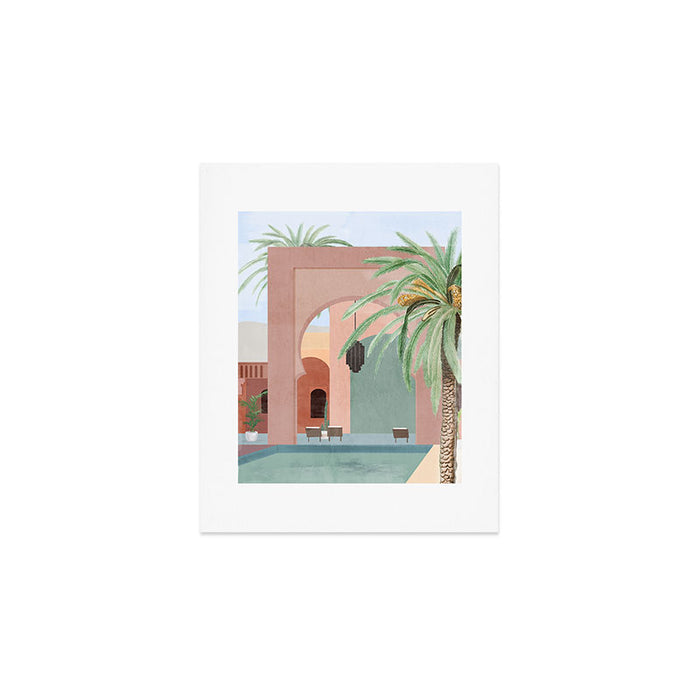 Moroccan Pool Art Print Gallery Image 1