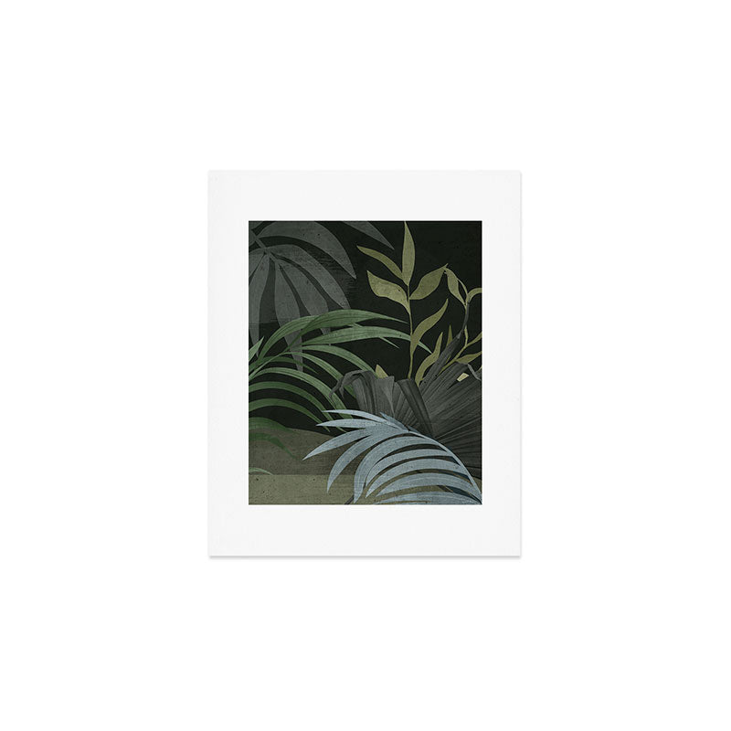 Night Tropical Jungle Art Print Gallery Image 1