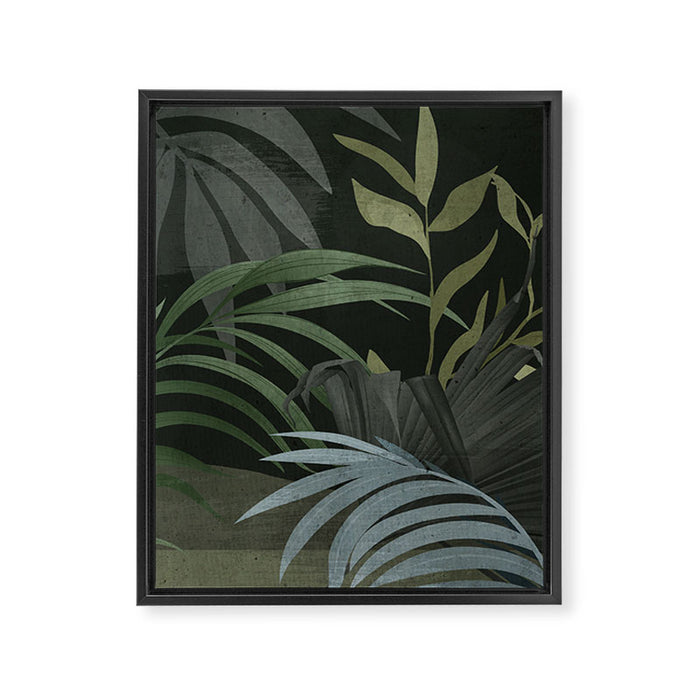 Night Tropical Jungle Framed Canvas Print Gallery Image 1