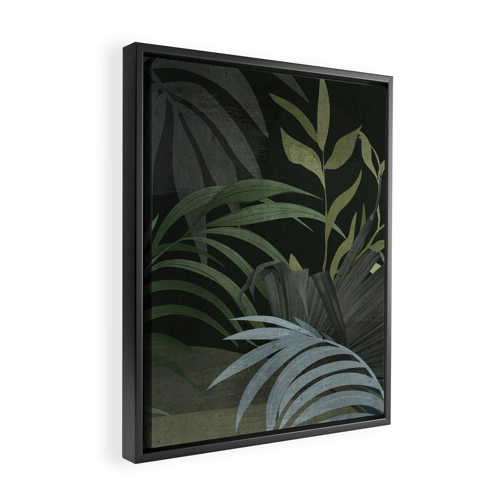 Night Tropical Jungle Framed Canvas Print Gallery Image 2