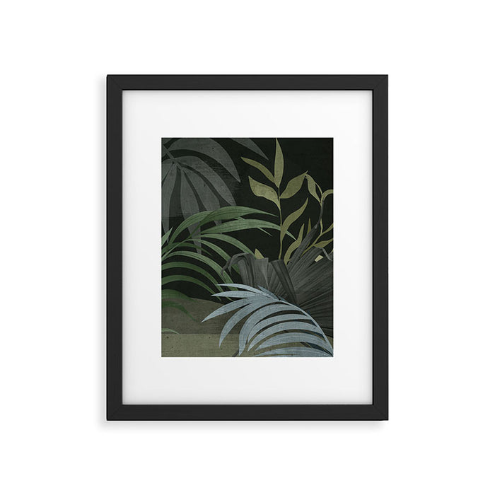 Night Tropical Jungle Framed Art Print Gallery Image 1