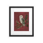 Owl on a Pine Branch Framed Art Print Gallery Image 5