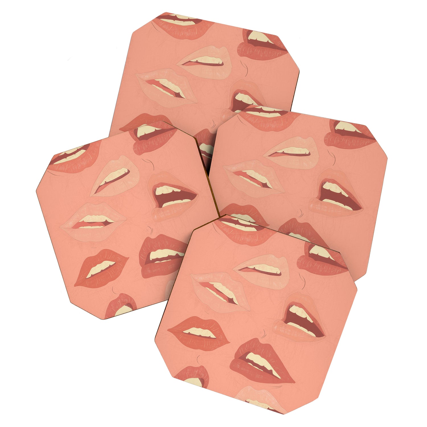Playful Lips 2 Coaster Gallery Image 1