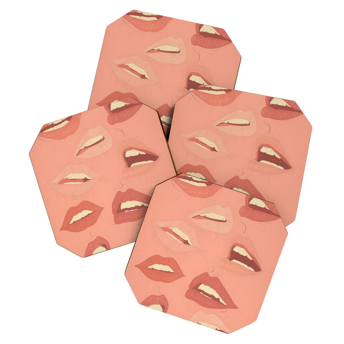 Playful Lips 2 Coaster Gallery Image 1