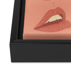 Playful Lips 2 Framed Canvas Print Gallery Image 3