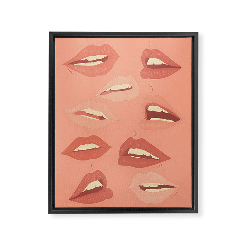 Playful Lips 2 Framed Canvas Print Gallery Image 6