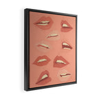 Playful Lips 2 Framed Canvas Print Gallery Image 2