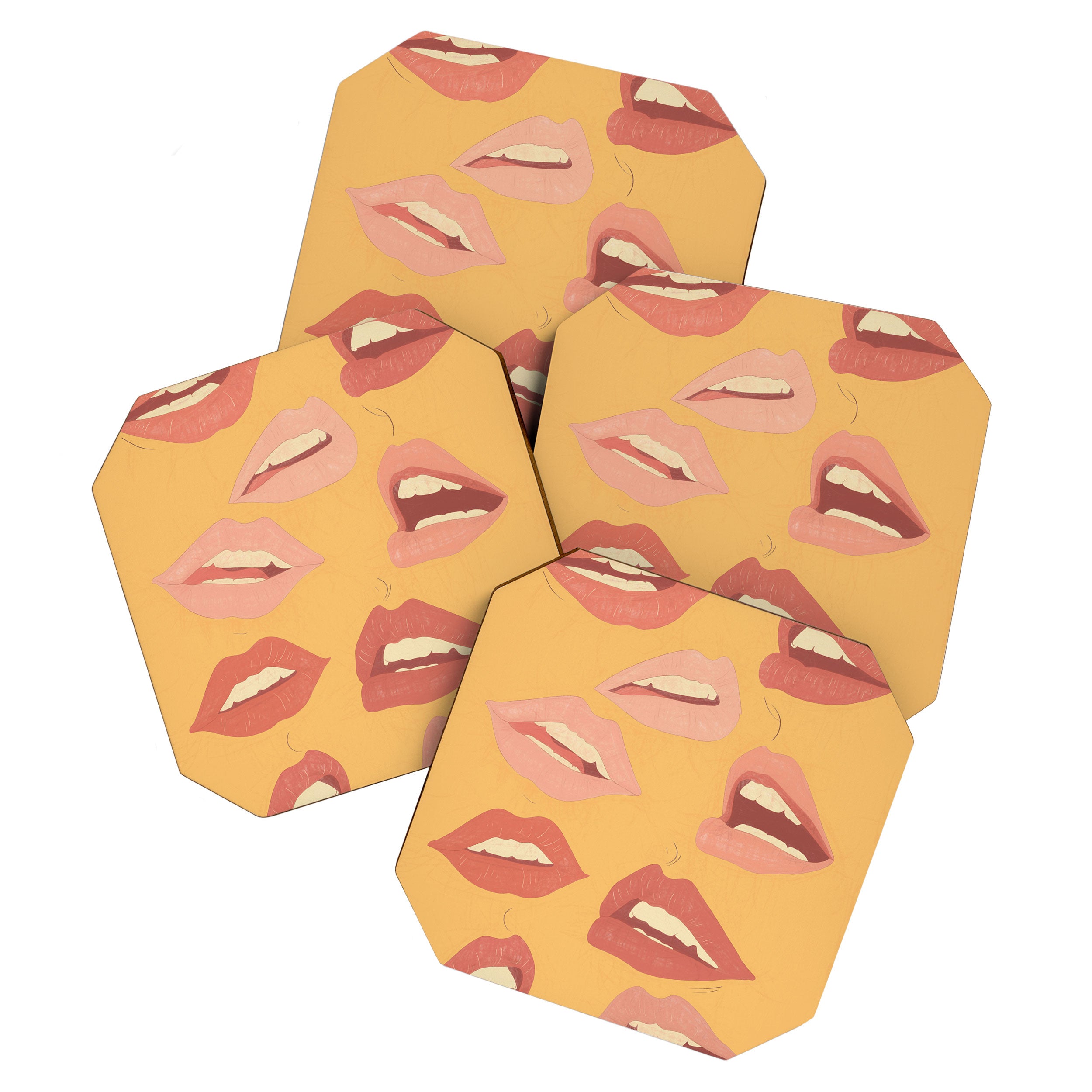 Playful Lips Coaster Gallery Image 1