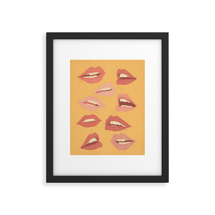 Playful Lips Framed Art Print Gallery Image 1