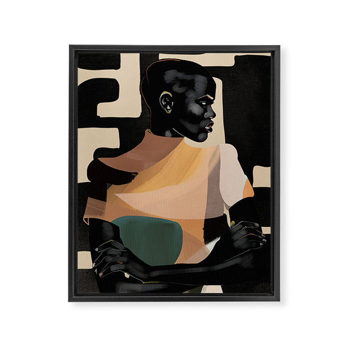 Portrait in Form Framed Canvas Print Gallery Image 1