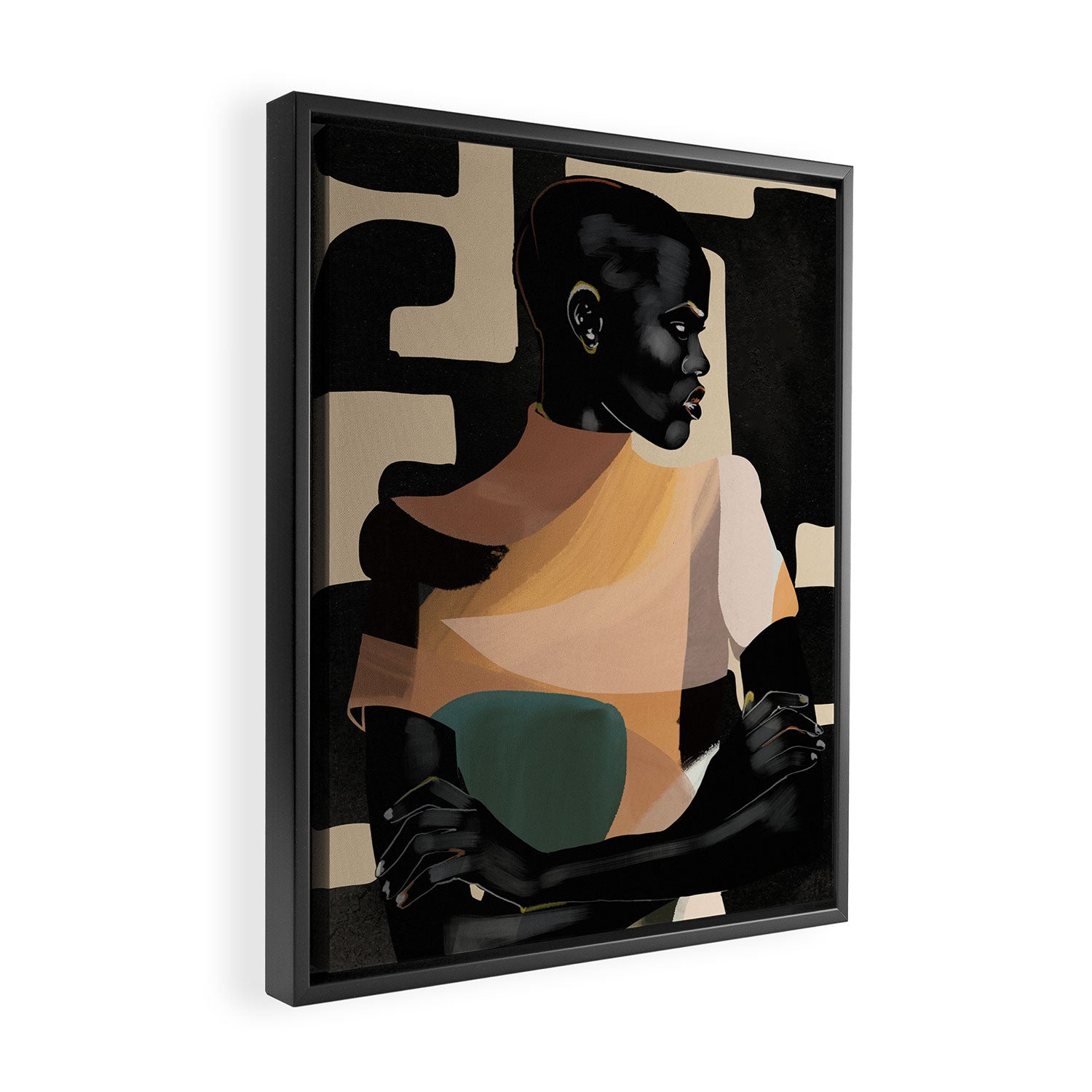 Portrait in Form Framed Canvas Print Gallery Image 2
