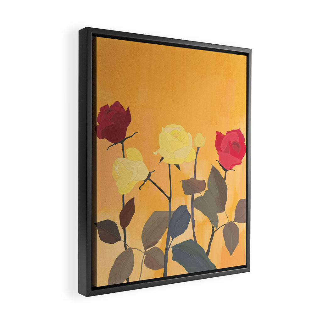 Red and Yellow Roses 2 Framed Canvas Print Gallery Image 2