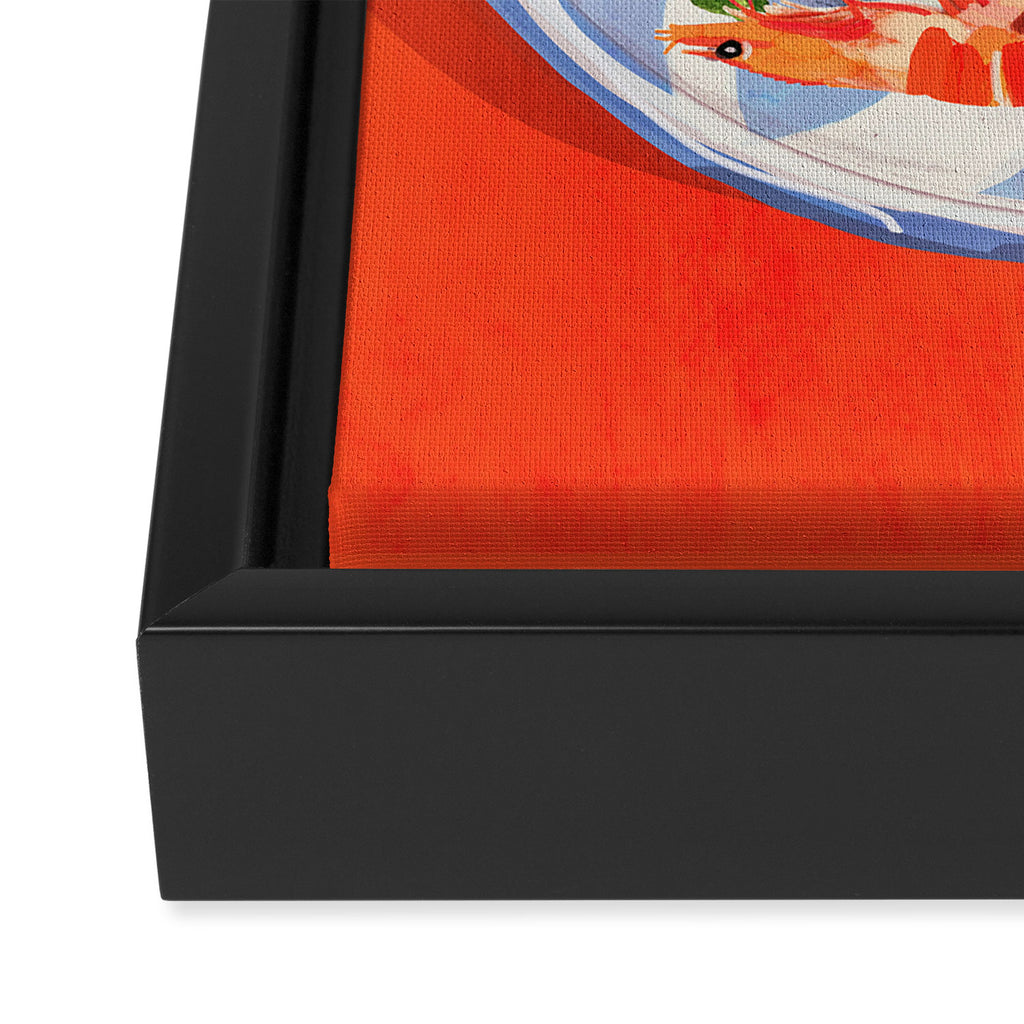 Seafood plate  Framed Canvas Print Gallery Image 3