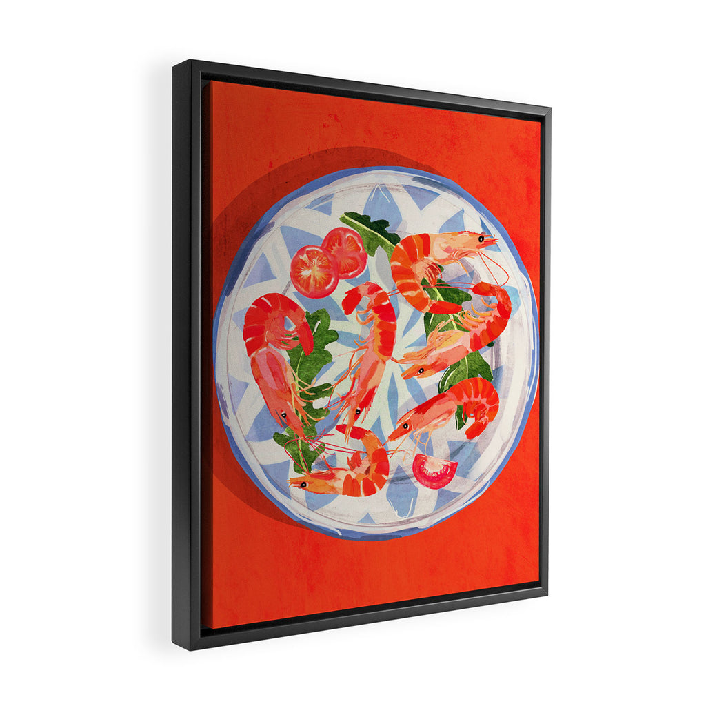 Seafood plate  Framed Canvas Print Gallery Image 2