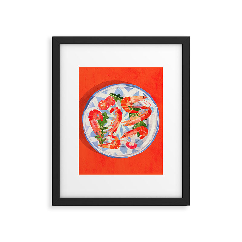 Seafood plate  Framed Art Print Gallery Image 6