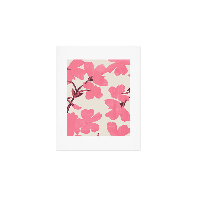 Soft Pink Flowers Art Print Gallery Image 1