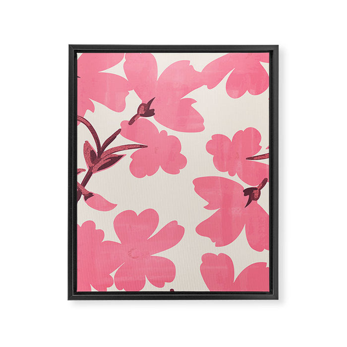 Soft Pink Flowers Framed Canvas Print Gallery Image 1