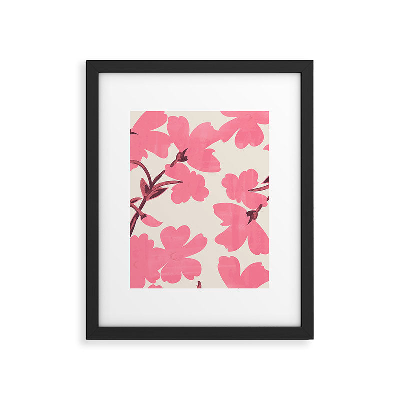Soft Pink Flowers Framed Art Print Gallery Image 5