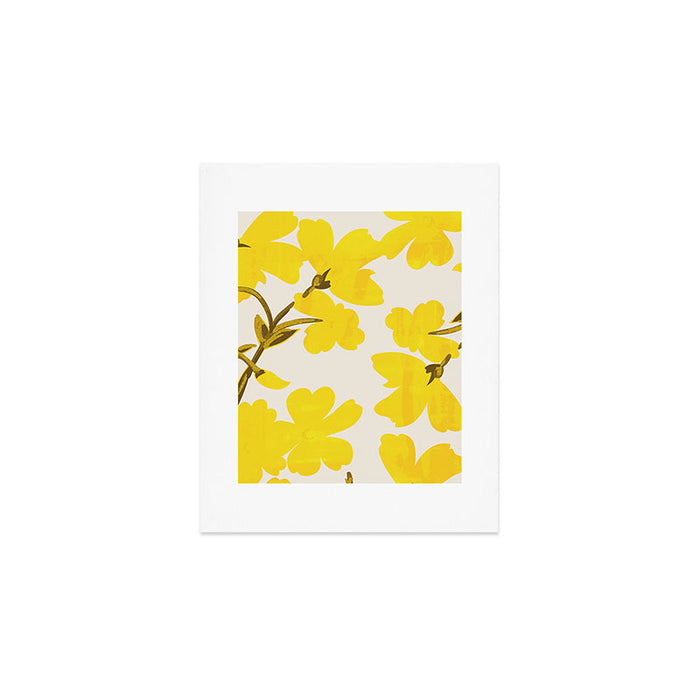 Soft Yellow Flowers Art Print Gallery Image 1