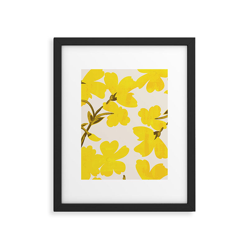 Soft Yellow Flowers Framed Art Print Gallery Image 5
