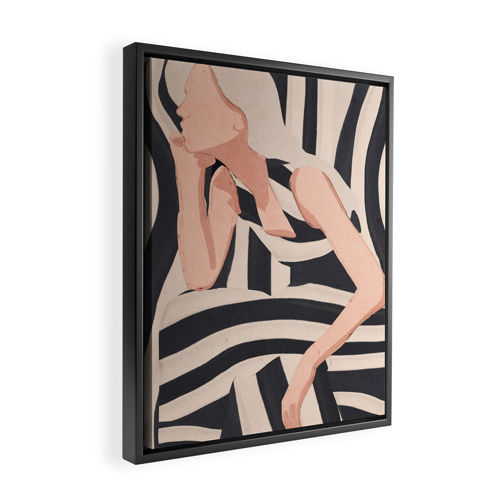 Striped Presence Framed Canvas Print Gallery Image 2