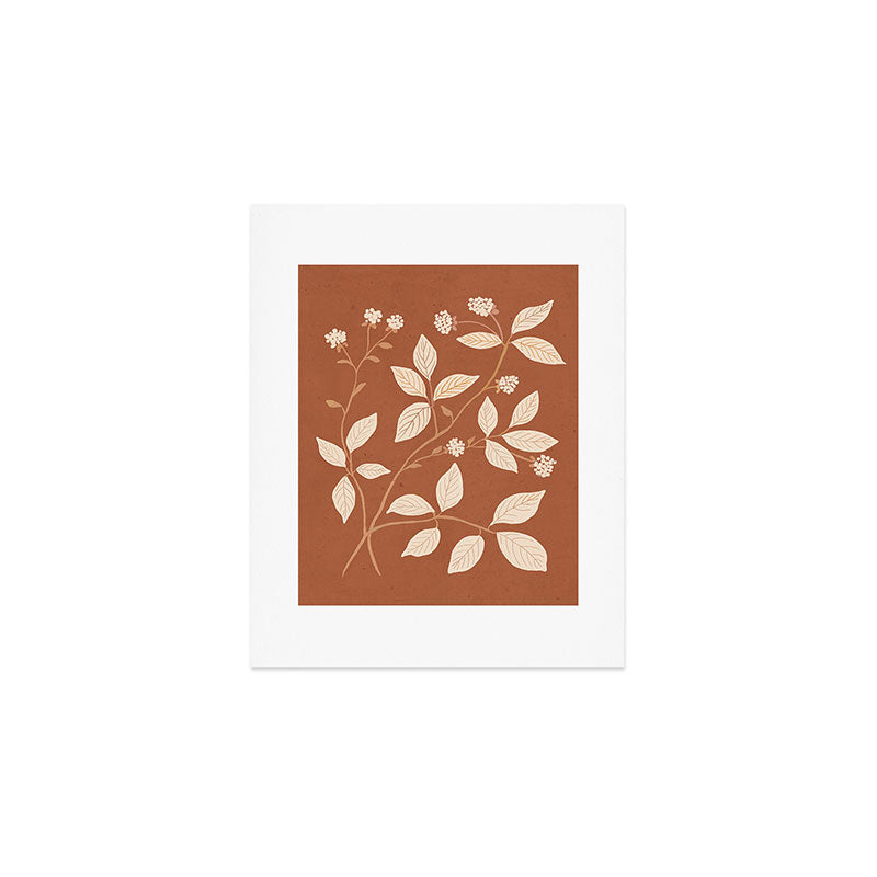 Terracotta Leaves Art Print Gallery Image 1