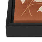 Terracotta Leaves Framed Canvas Print Gallery Image 3