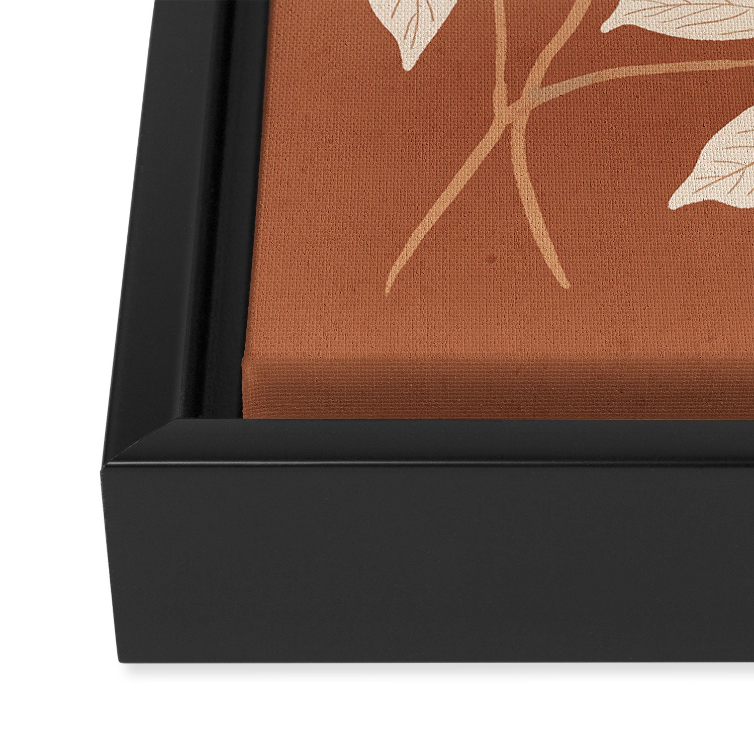 Terracotta Leaves Framed Canvas Print Gallery Image 3