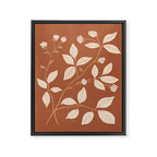 Terracotta Leaves Framed Canvas Print Gallery Image 6