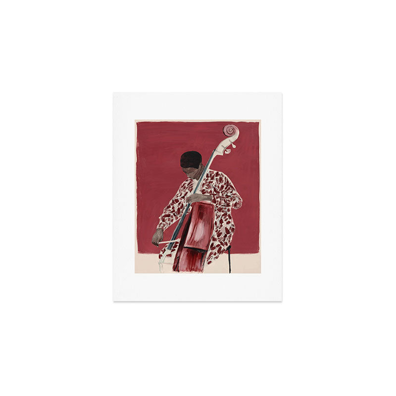 The Double Bassist Art Print Gallery Image 1