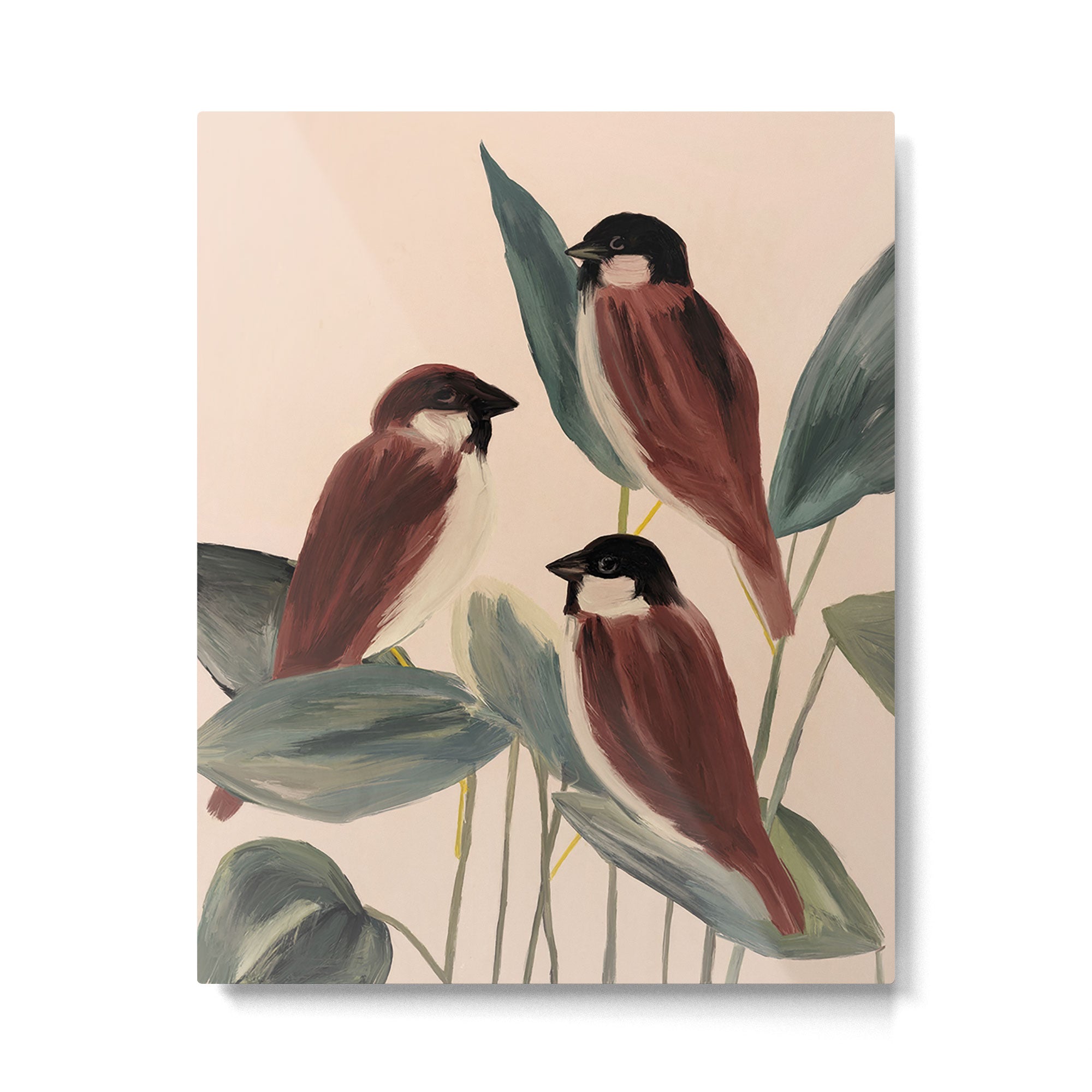  Three Sparrows Metal Print Gallery Image 4