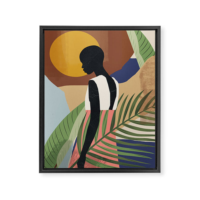 Tropical Girl 2 Framed Canvas Print Gallery Image 1