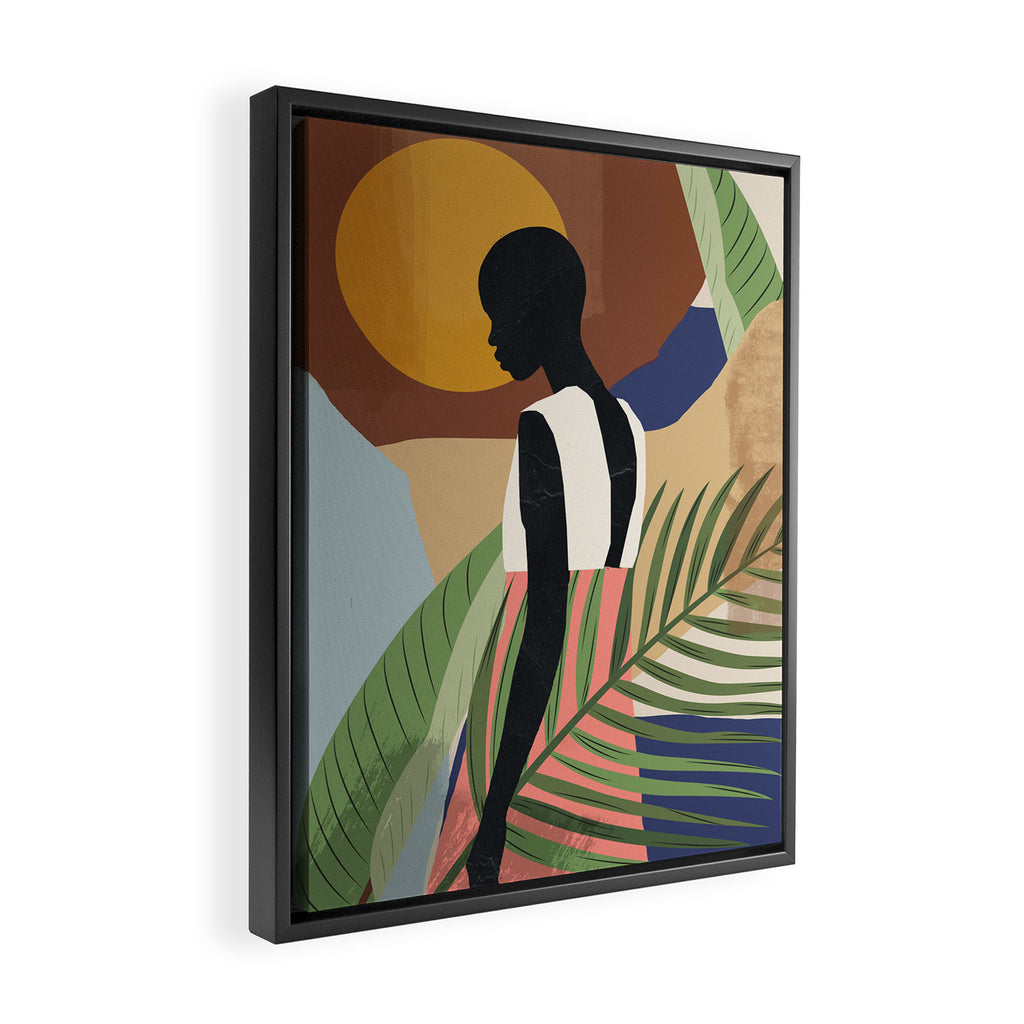 Tropical Girl 2 Framed Canvas Print Gallery Image 2
