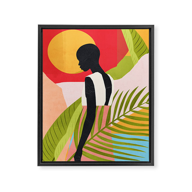 Tropical Girl 2/2 Framed Canvas Print Gallery Image 6
