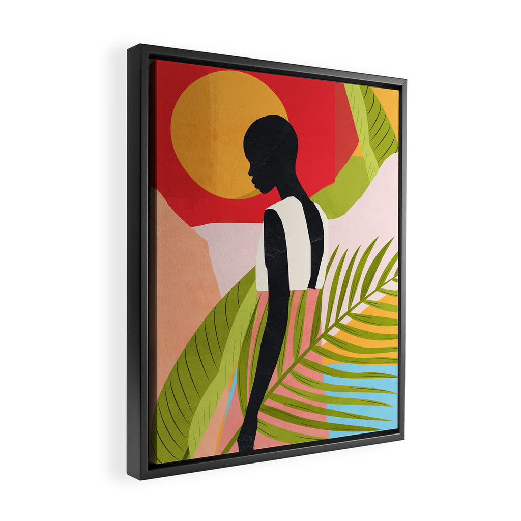 Tropical Girl 2/2 Framed Canvas Print Gallery Image 2