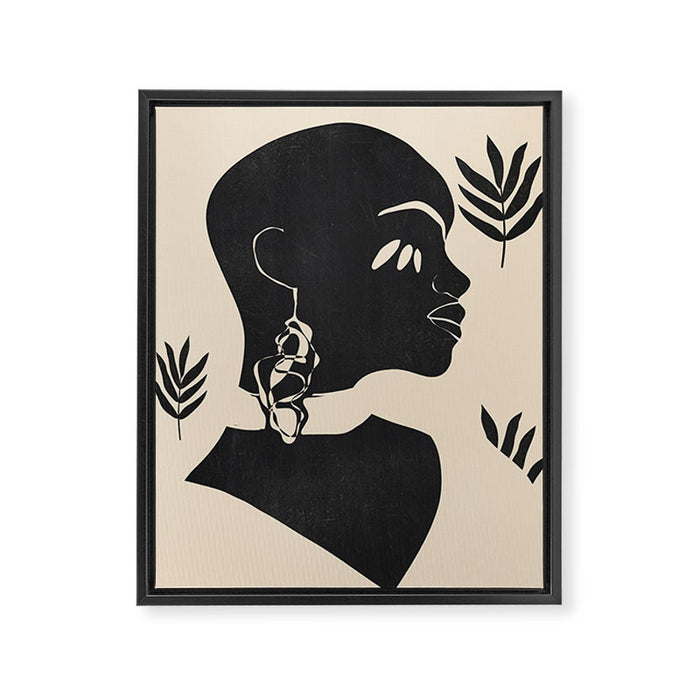 Tropical Girl /Abstract Minimal Framed Canvas Print Gallery Image 1