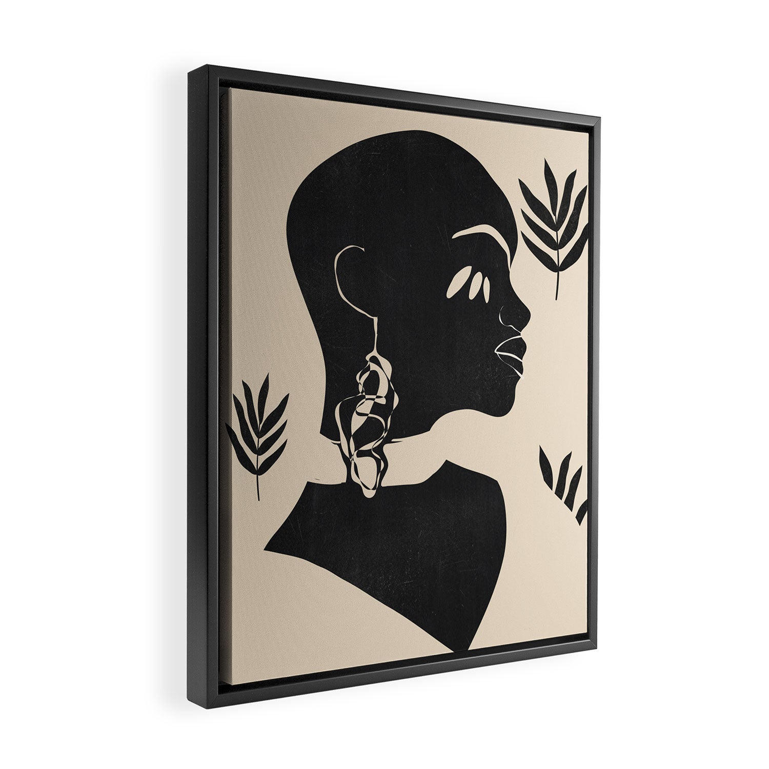Tropical Girl /Abstract Minimal Framed Canvas Print Gallery Image 2