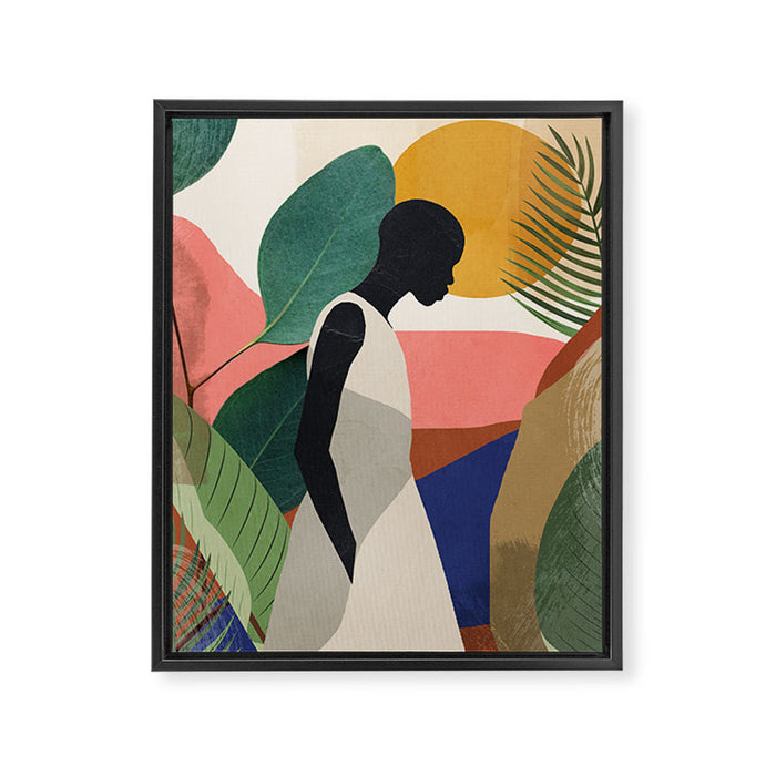 Tropical Girl Framed Canvas Print Gallery Image 1