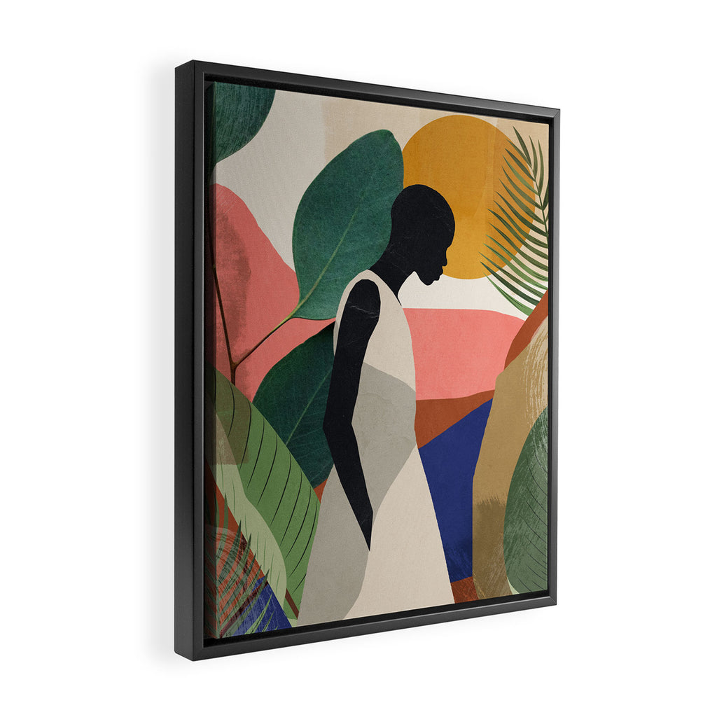Tropical Girl Framed Canvas Print Gallery Image 2