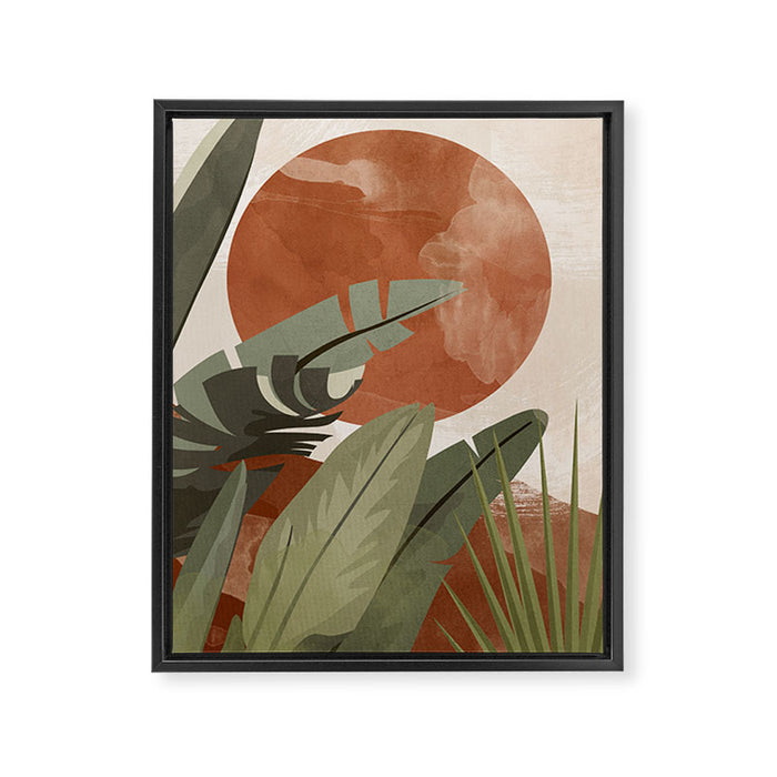 Tropical Leaf- Abstract Art 10 Framed Canvas Print Gallery Image 1