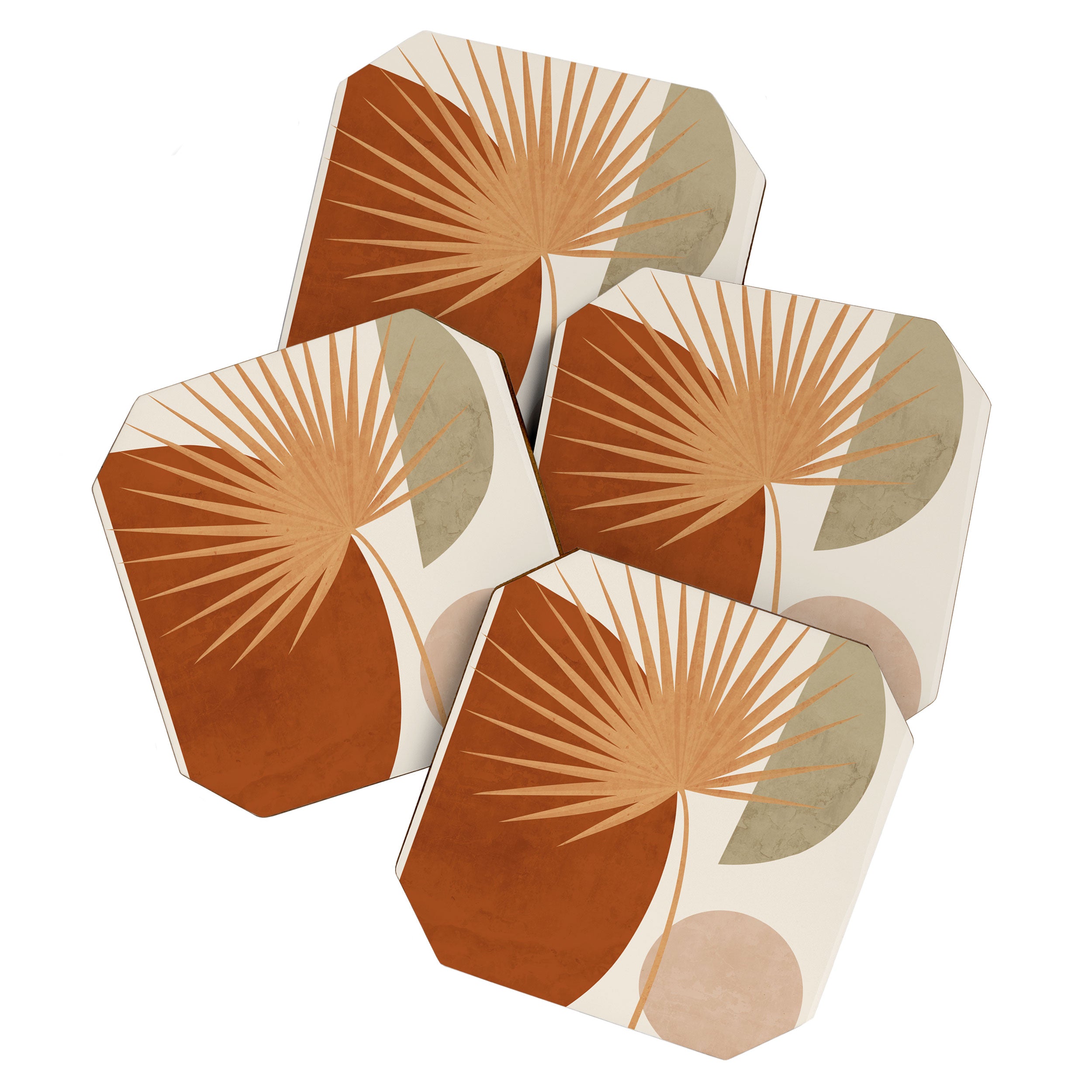 Tropical Leaf- Abstract Art 14 Coaster Gallery Image 1